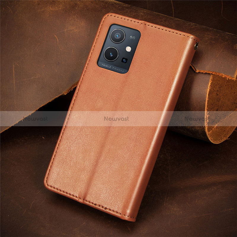 Leather Case Stands Flip Cover Holder S05D for Vivo Y52t 5G