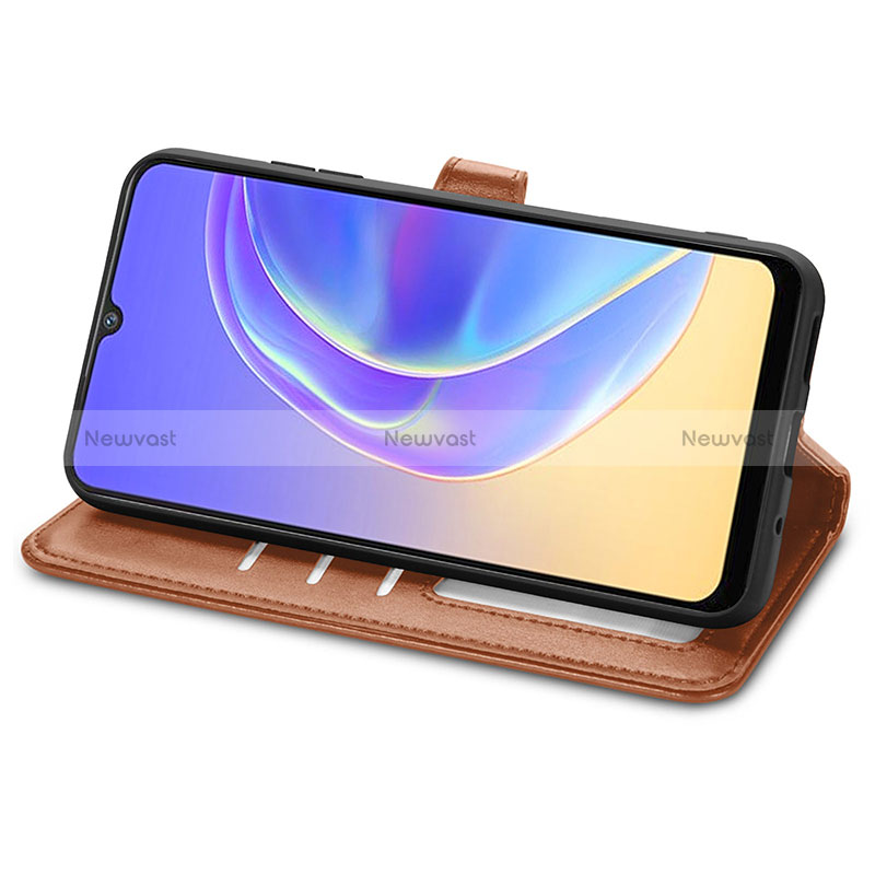 Leather Case Stands Flip Cover Holder S05D for Vivo Y73 (2021)