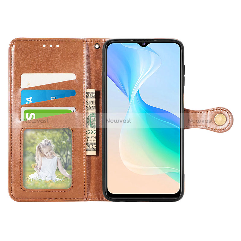 Leather Case Stands Flip Cover Holder S05D for Vivo Y76 5G