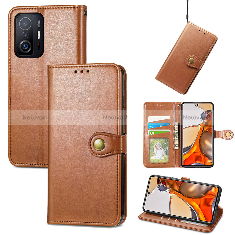 Leather Case Stands Flip Cover Holder S05D for Xiaomi Mi 11T Pro 5G