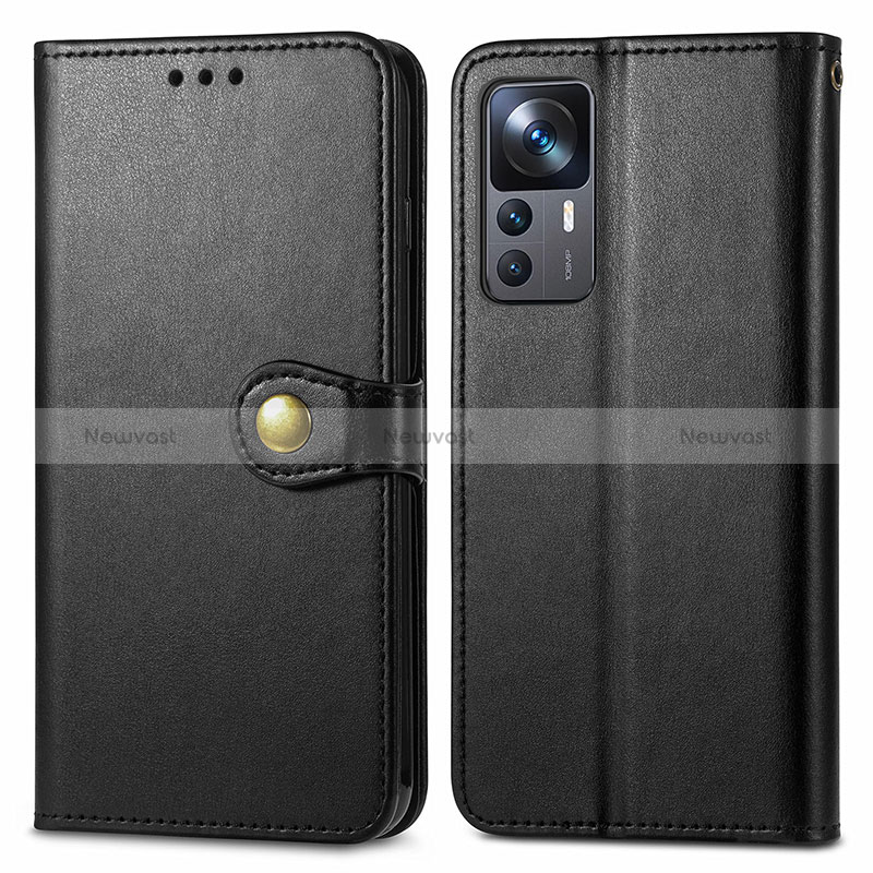 Leather Case Stands Flip Cover Holder S05D for Xiaomi Mi 12T 5G Black