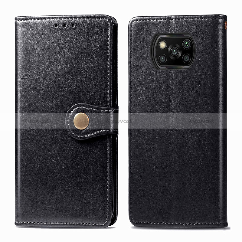 Leather Case Stands Flip Cover Holder S05D for Xiaomi Poco X3 NFC