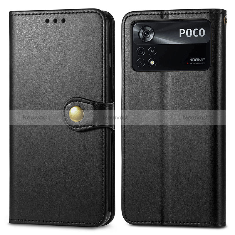 Leather Case Stands Flip Cover Holder S05D for Xiaomi Poco X4 Pro 5G