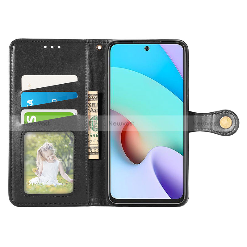 Leather Case Stands Flip Cover Holder S05D for Xiaomi Redmi 10 4G