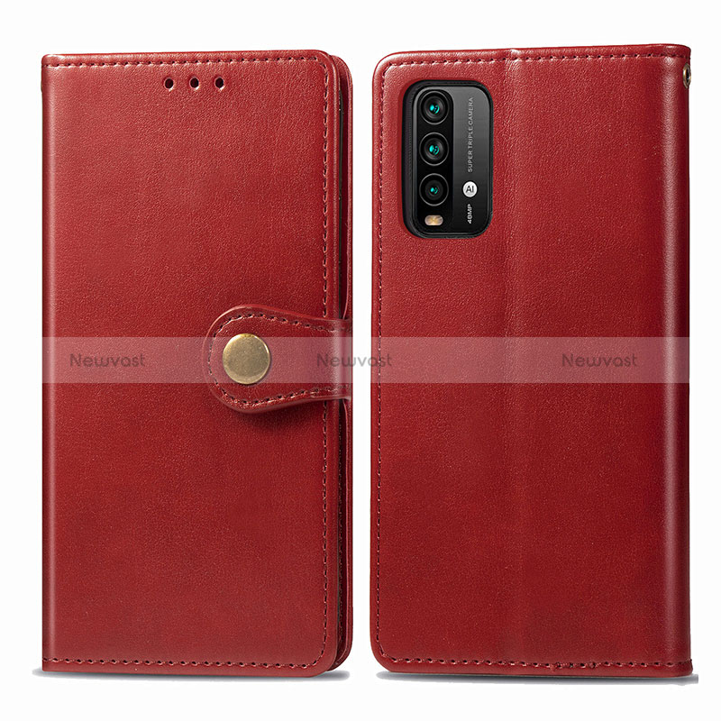 Leather Case Stands Flip Cover Holder S05D for Xiaomi Redmi 9T 4G