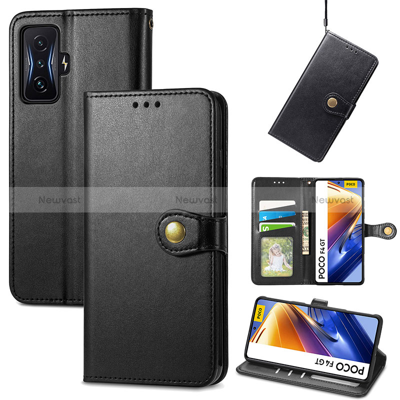 Leather Case Stands Flip Cover Holder S05D for Xiaomi Redmi K50 Gaming 5G