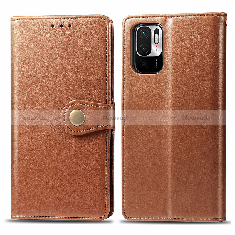 Leather Case Stands Flip Cover Holder S05D for Xiaomi Redmi Note 10 JE 5G