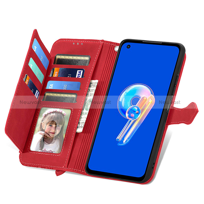 Leather Case Stands Flip Cover Holder S06D for Asus Zenfone 9
