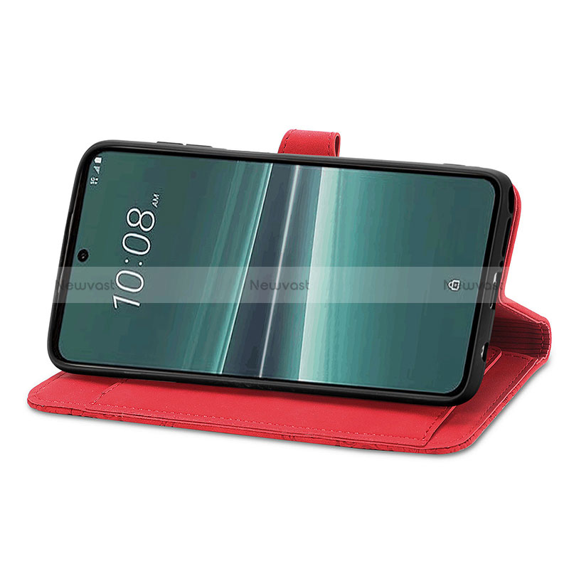 Leather Case Stands Flip Cover Holder S06D for HTC U23 Pro 5G