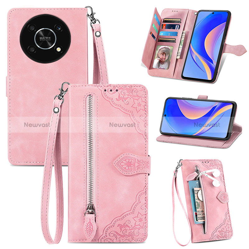 Leather Case Stands Flip Cover Holder S06D for Huawei Enjoy 50 Pro