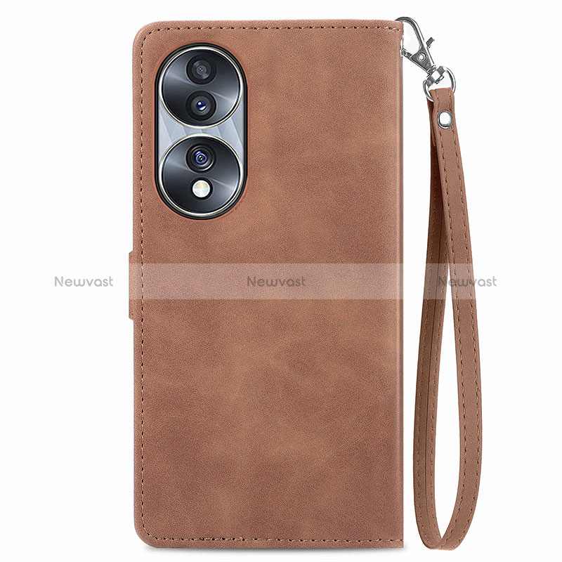 Leather Case Stands Flip Cover Holder S06D for Huawei Honor 70 5G