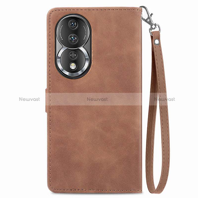 Leather Case Stands Flip Cover Holder S06D for Huawei Honor 80 5G