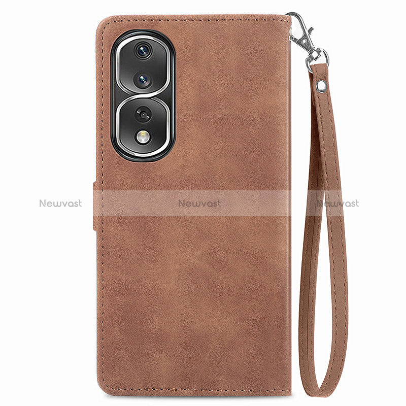 Leather Case Stands Flip Cover Holder S06D for Huawei Honor 80 Pro Flat 5G