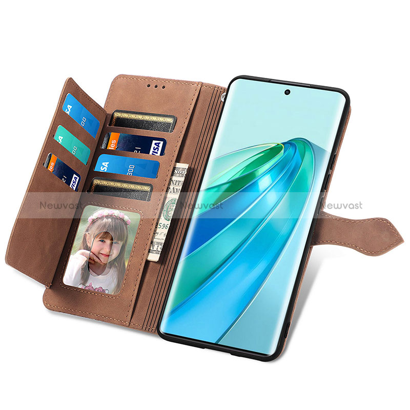 Leather Case Stands Flip Cover Holder S06D for Huawei Honor Magic5 Lite 5G