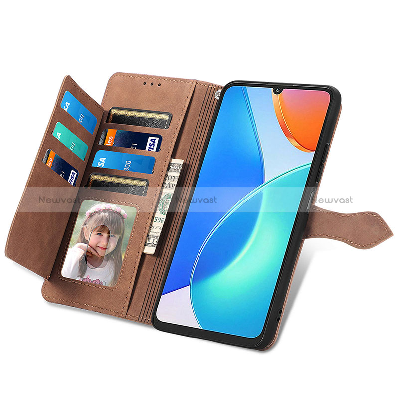 Leather Case Stands Flip Cover Holder S06D for Huawei Honor X7