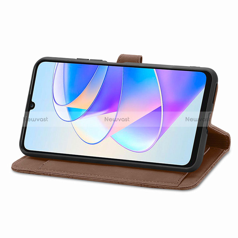 Leather Case Stands Flip Cover Holder S06D for Huawei Honor X7a