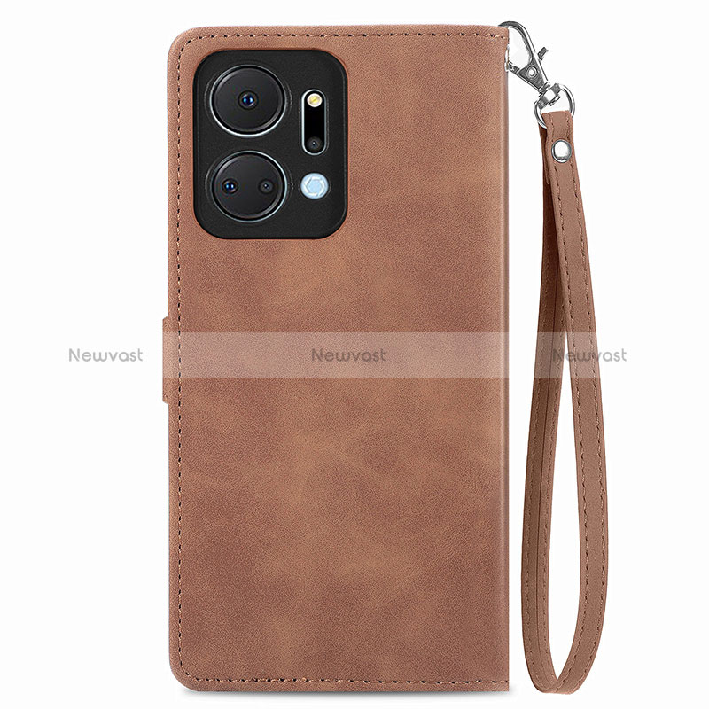 Leather Case Stands Flip Cover Holder S06D for Huawei Honor X7a