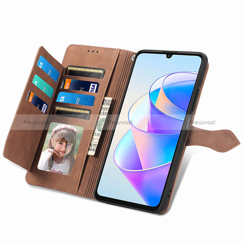 Leather Case Stands Flip Cover Holder S06D for Huawei Honor X7a