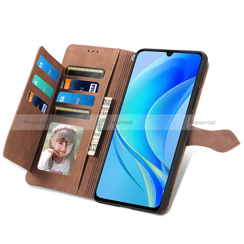 Leather Case Stands Flip Cover Holder S06D for Huawei Nova Y70