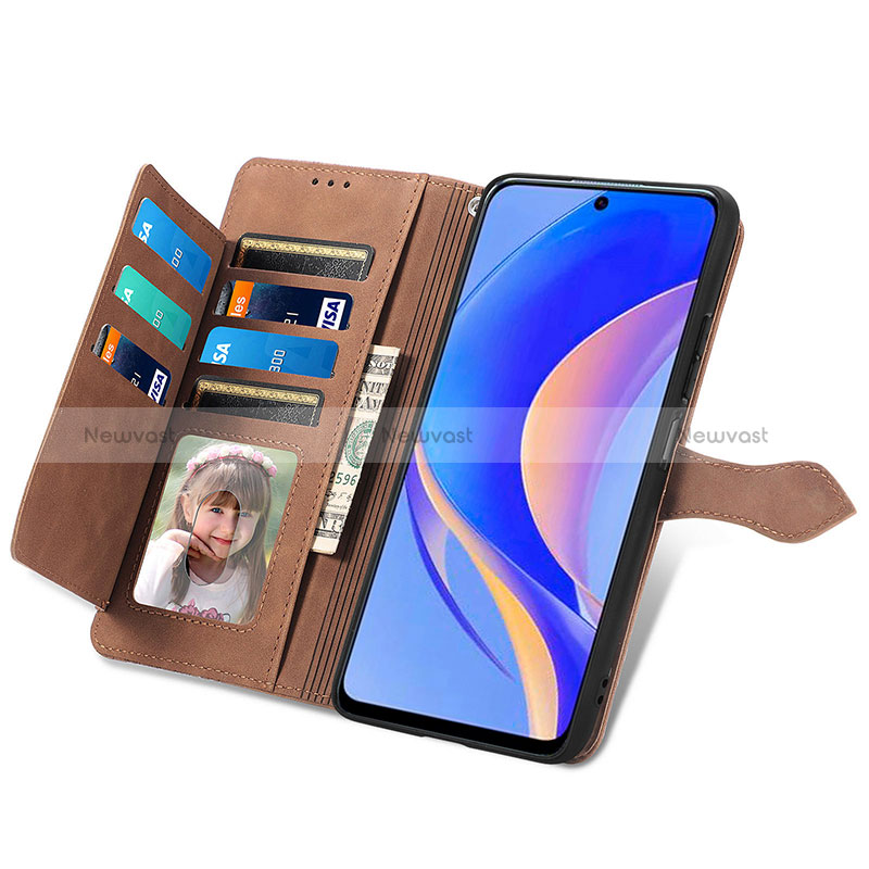 Leather Case Stands Flip Cover Holder S06D for Huawei Nova Y90