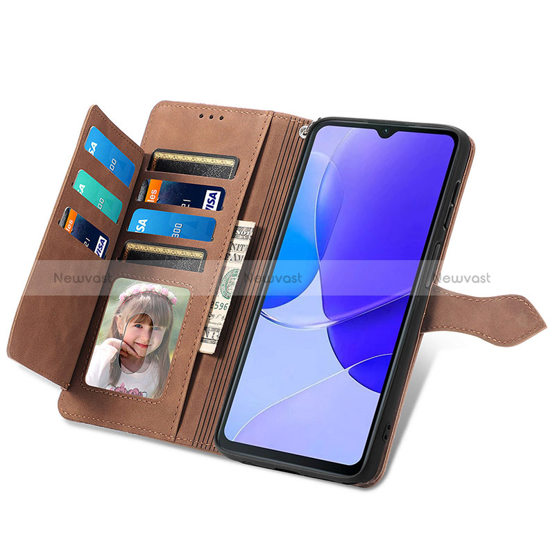 Leather Case Stands Flip Cover Holder S06D for Huawei Nova Y91