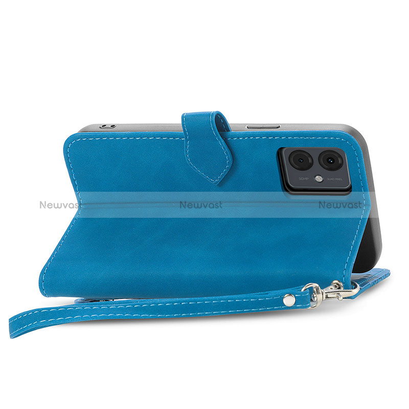 Leather Case Stands Flip Cover Holder S06D for Motorola Moto G14