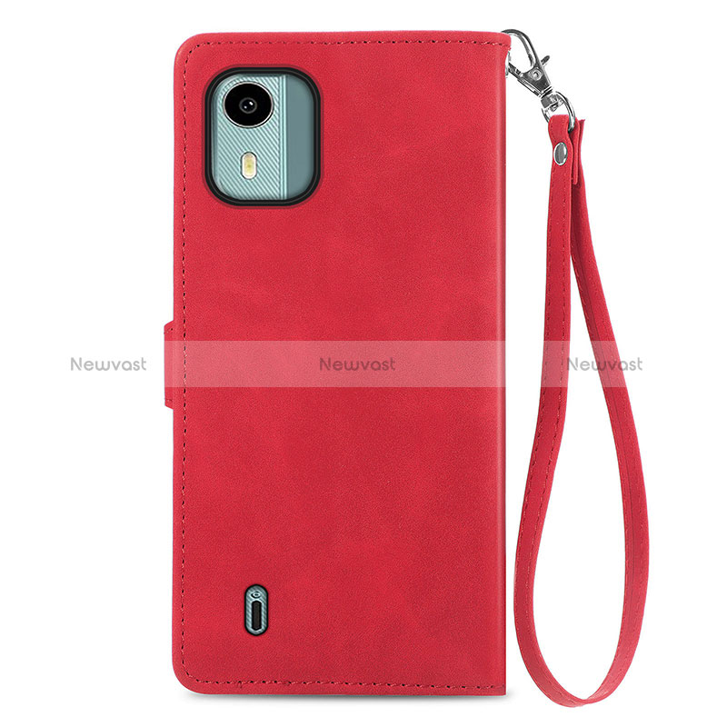 Leather Case Stands Flip Cover Holder S06D for Nokia C12