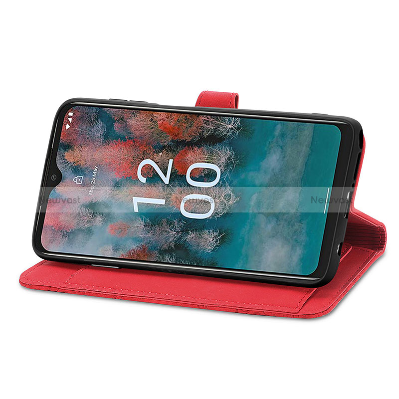 Leather Case Stands Flip Cover Holder S06D for Nokia C12 Plus