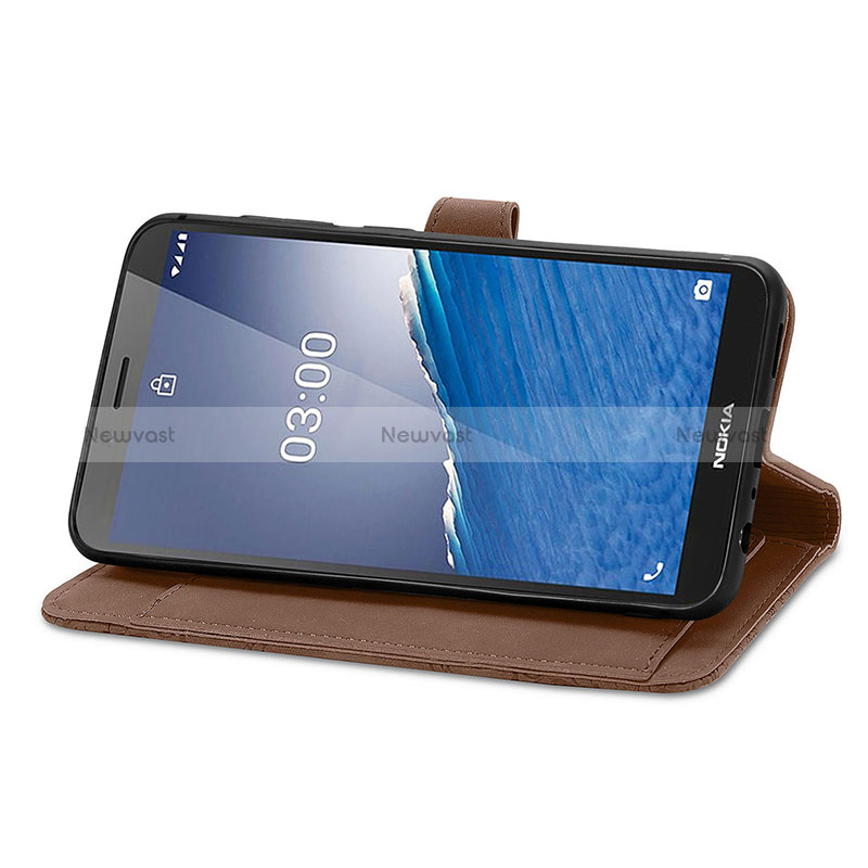 Leather Case Stands Flip Cover Holder S06D for Nokia C3