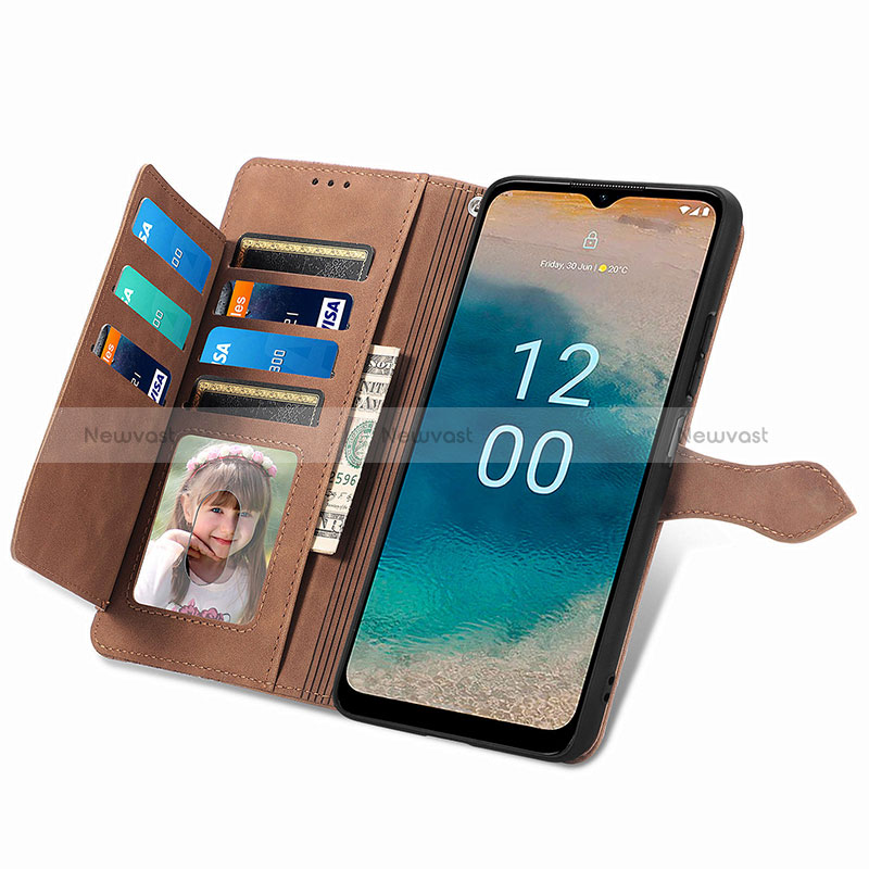 Leather Case Stands Flip Cover Holder S06D for Nokia G22