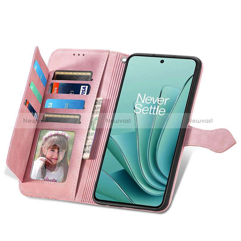 Leather Case Stands Flip Cover Holder S06D for OnePlus Nord 3 5G