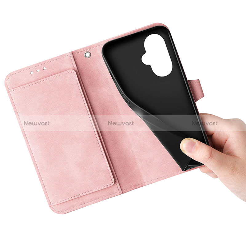 Leather Case Stands Flip Cover Holder S06D for OnePlus Nord CE 3 5G