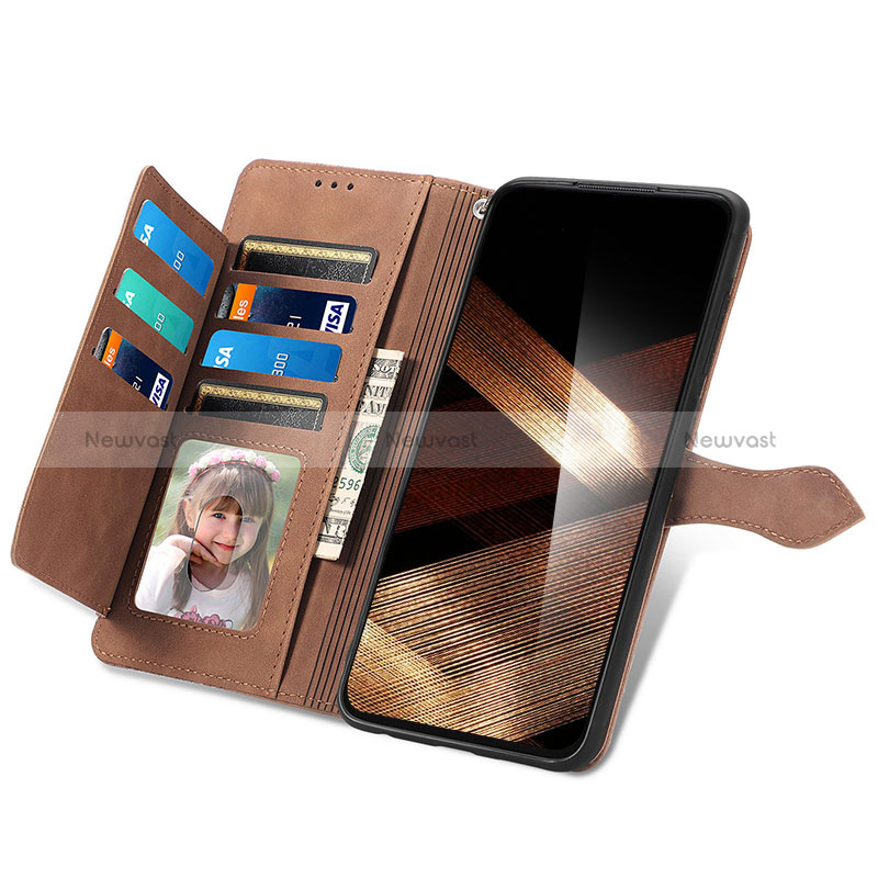 Leather Case Stands Flip Cover Holder S06D for Oppo A18