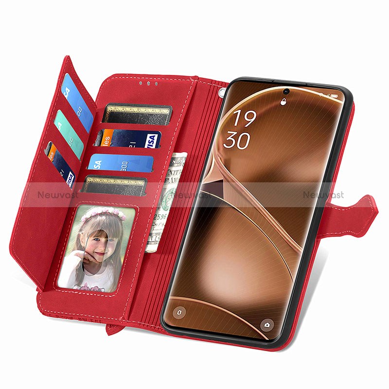 Leather Case Stands Flip Cover Holder S06D for Oppo Find X6 5G