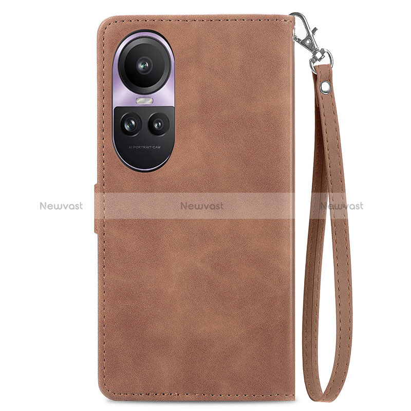 Leather Case Stands Flip Cover Holder S06D for Oppo Reno10 Pro 5G