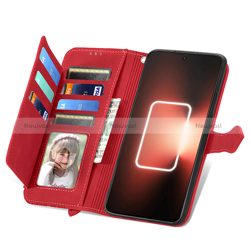 Leather Case Stands Flip Cover Holder S06D for Realme GT3 5G