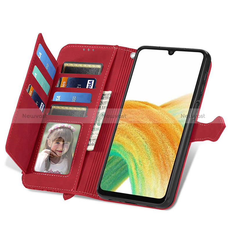 Leather Case Stands Flip Cover Holder S06D for Samsung Galaxy A13 4G