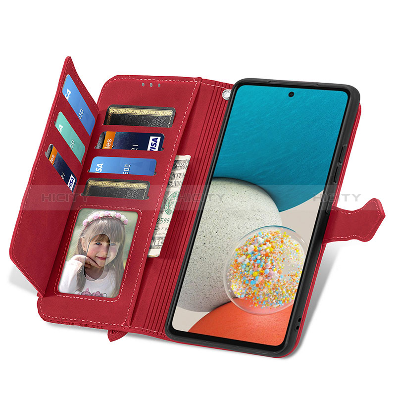 Leather Case Stands Flip Cover Holder S06D for Samsung Galaxy A53 5G