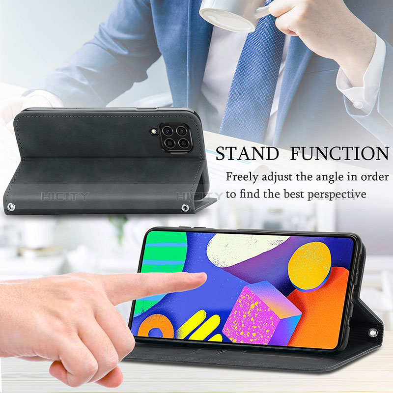Leather Case Stands Flip Cover Holder S06D for Samsung Galaxy F62 5G