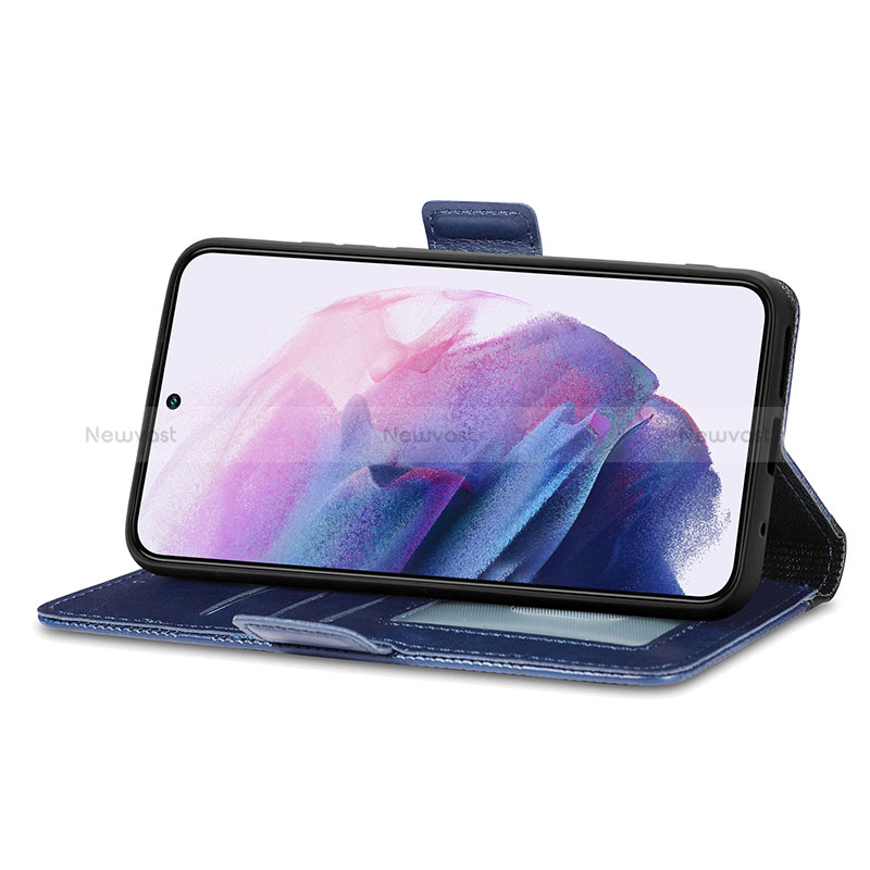 Leather Case Stands Flip Cover Holder S06D for Samsung Galaxy S22 Plus 5G