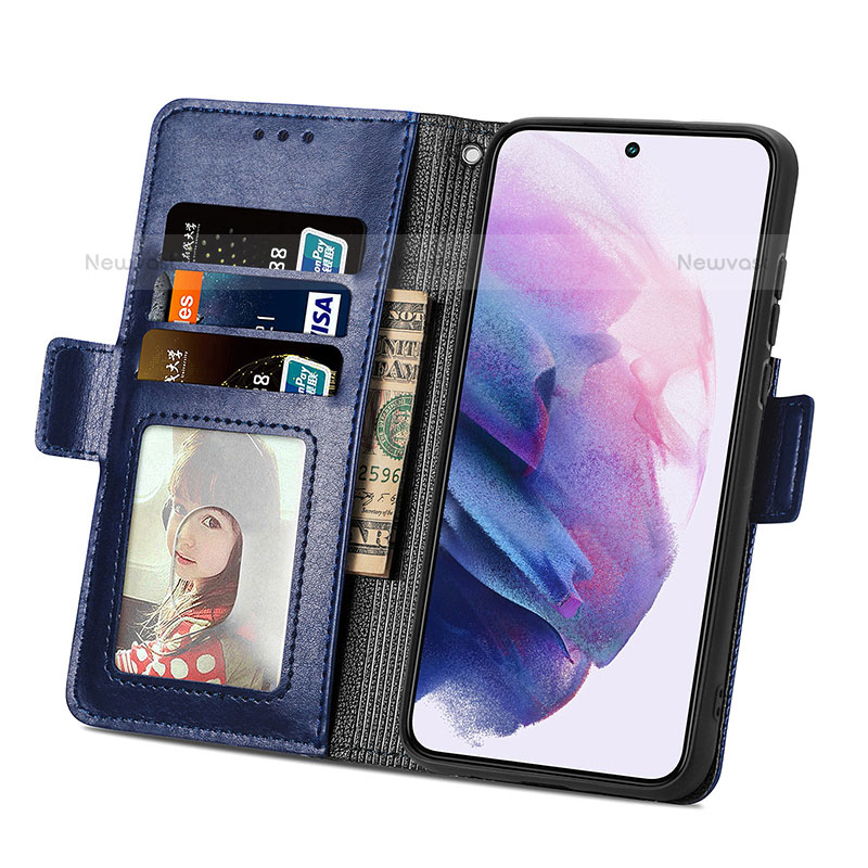 Leather Case Stands Flip Cover Holder S06D for Samsung Galaxy S23 Plus 5G