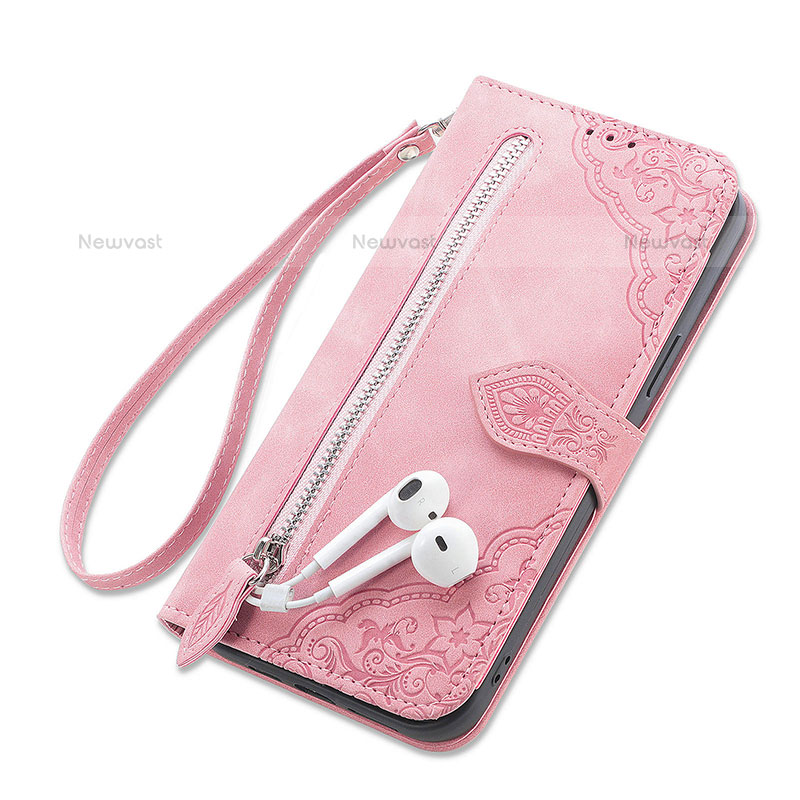 Leather Case Stands Flip Cover Holder S06D for Samsung Galaxy S23 Ultra 5G