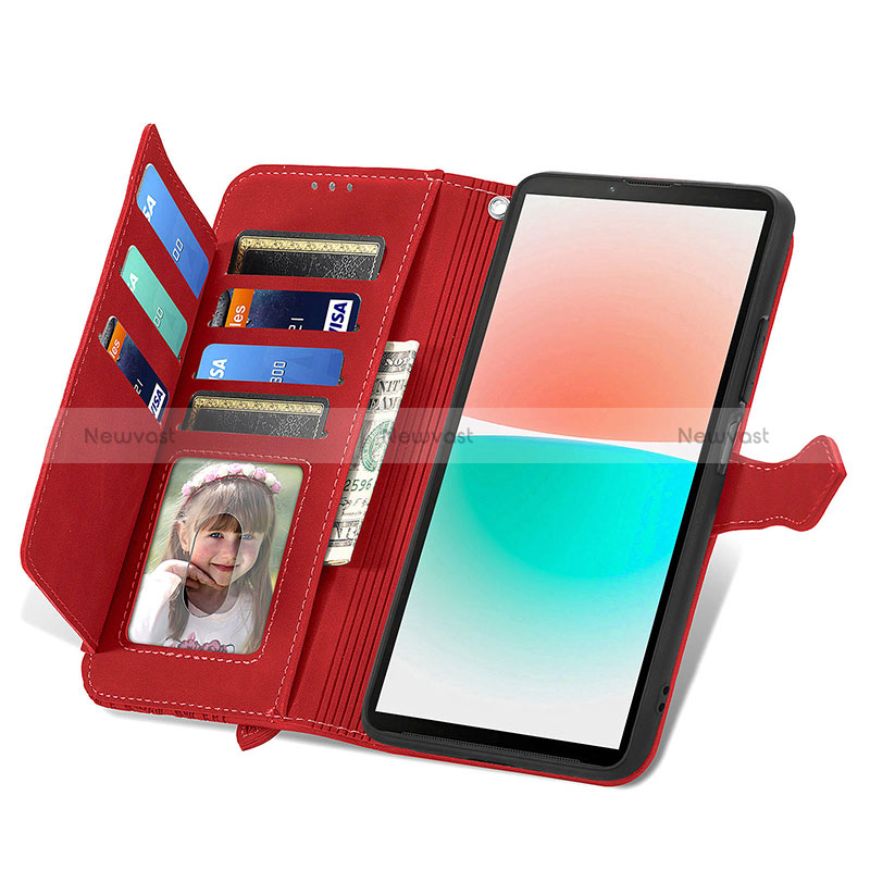 Leather Case Stands Flip Cover Holder S06D for Sharp Aquos R8