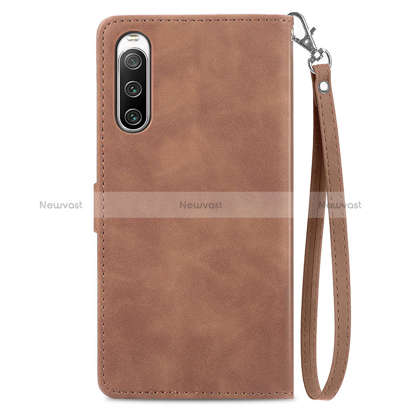 Leather Case Stands Flip Cover Holder S06D for Sony Xperia 10 IV SOG07