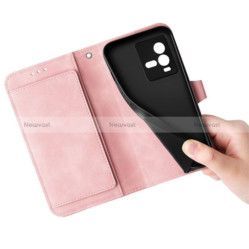 Leather Case Stands Flip Cover Holder S06D for Vivo iQOO 10 5G