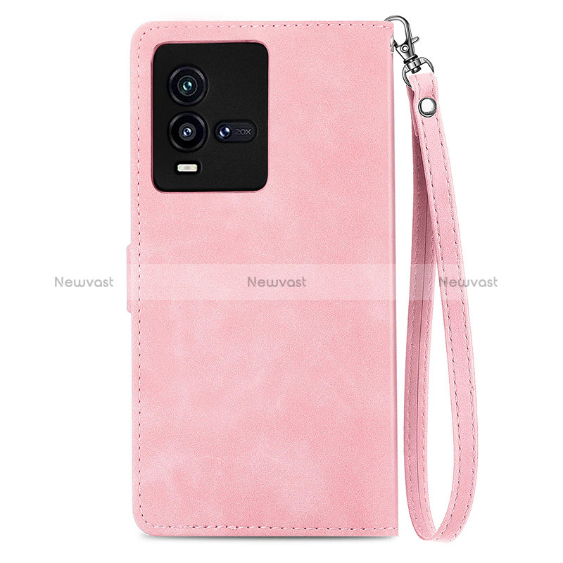 Leather Case Stands Flip Cover Holder S06D for Vivo iQOO 9T 5G