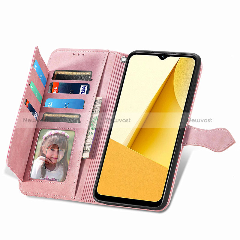 Leather Case Stands Flip Cover Holder S06D for Vivo Y16