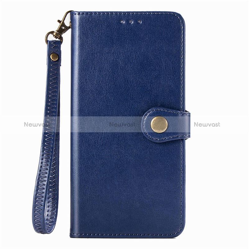 Leather Case Stands Flip Cover Holder S06D for Xiaomi Mi 10i 5G Blue