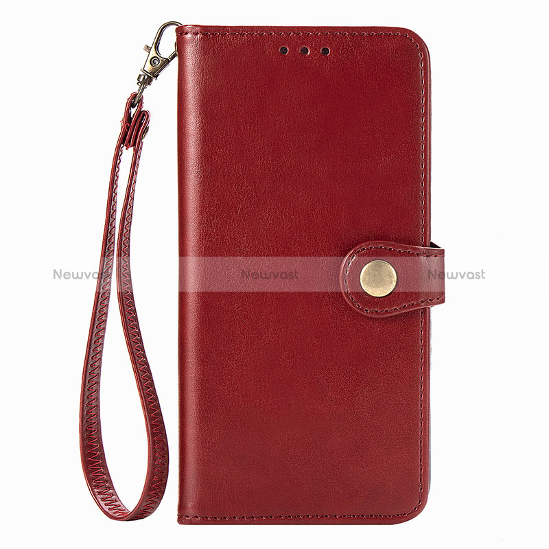 Leather Case Stands Flip Cover Holder S06D for Xiaomi Mi 10i 5G Red