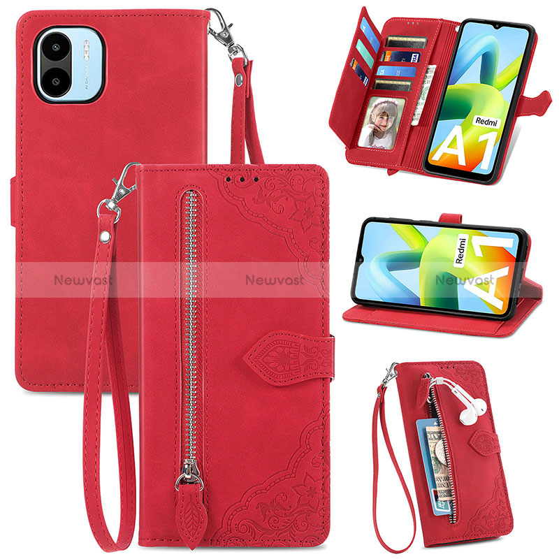 Leather Case Stands Flip Cover Holder S06D for Xiaomi Poco C50